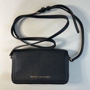 Marc Jacobs Groove Mini Bag Black Gold Hardware Leather Crossbody‎ H107L01FA21